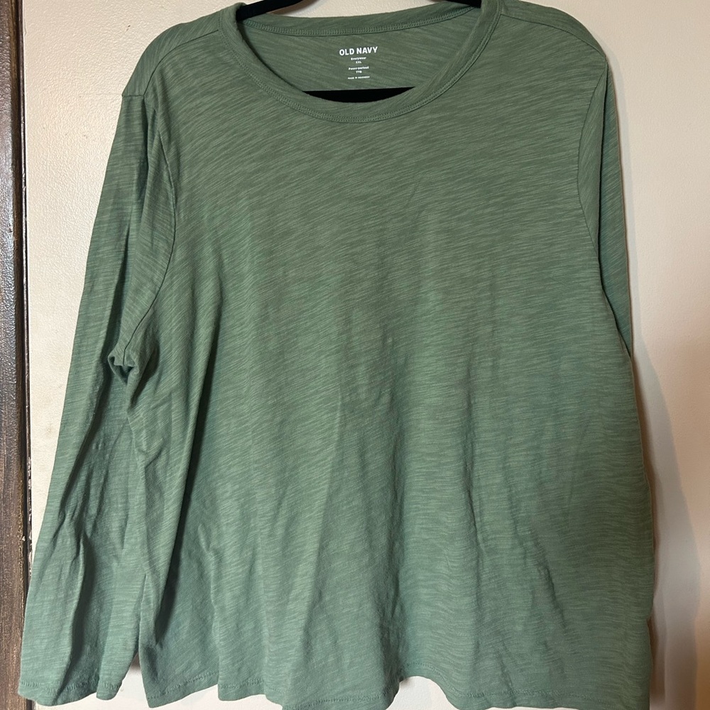 🛍️2/$20🛍️ Old Navy Green Everywear Long Sleeve Shirt Women’s